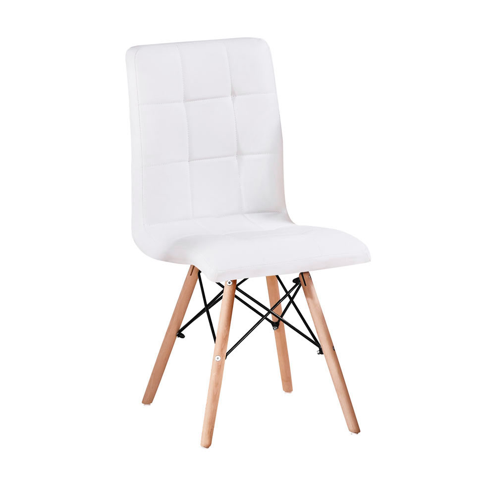 Conjunto com 8 Cadeiras Fitz Eiffel Branco