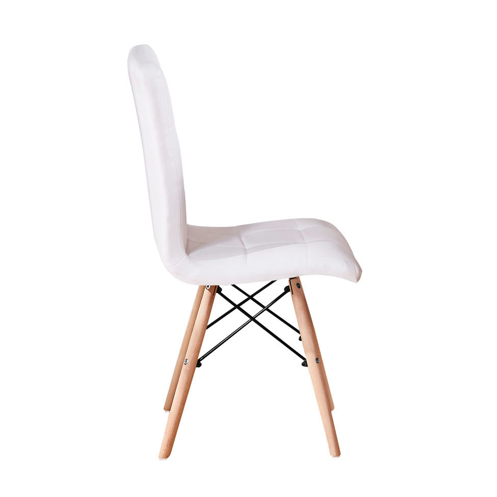 Conjunto com 8 Cadeiras Fitz Eiffel Branco