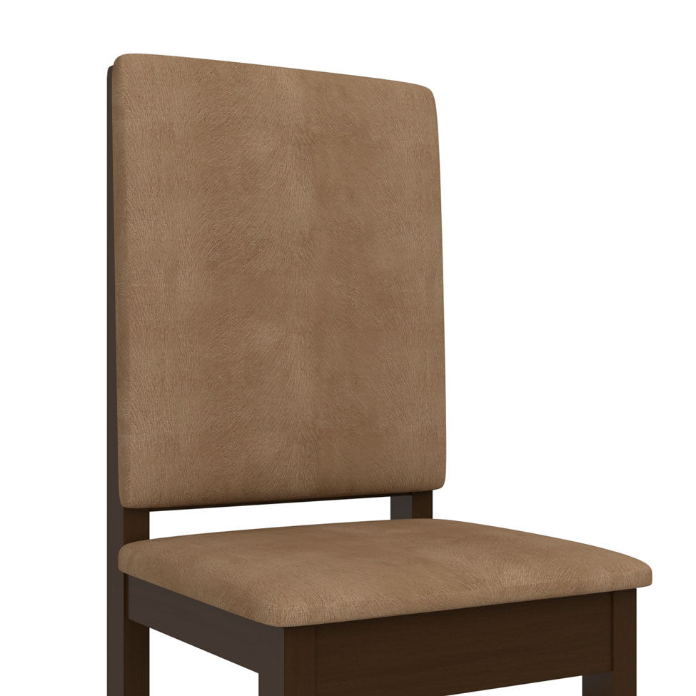 Conjunto de 2 Cadeiras Mistic Suede Tabaco