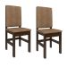 Conjunto de 2 Cadeiras Mistic Suede Tabaco