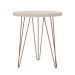 Conjunto de 2 Mesas Laterais Redonda Evolution Off White 48 cm