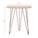 Conjunto de 2 Mesas Laterais Redonda Evolution Off White 48 cm