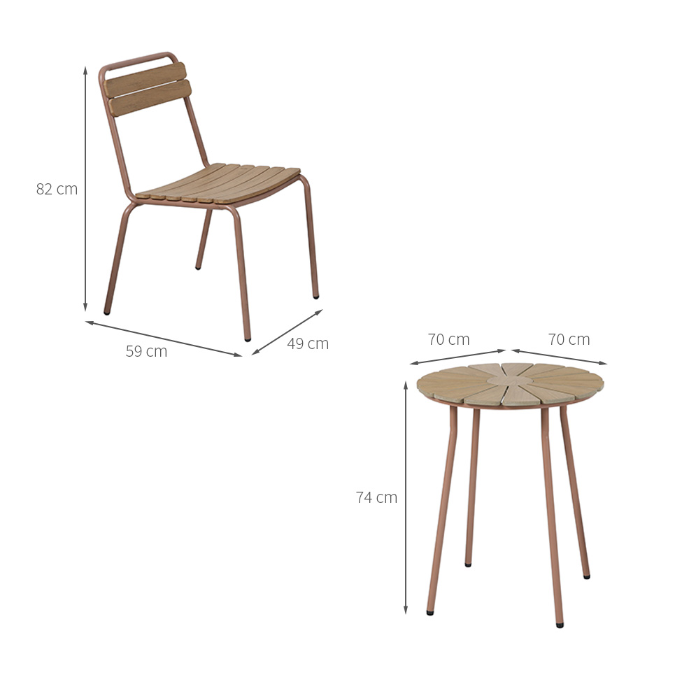 Conjunto de Área Externa Aracati Marrom