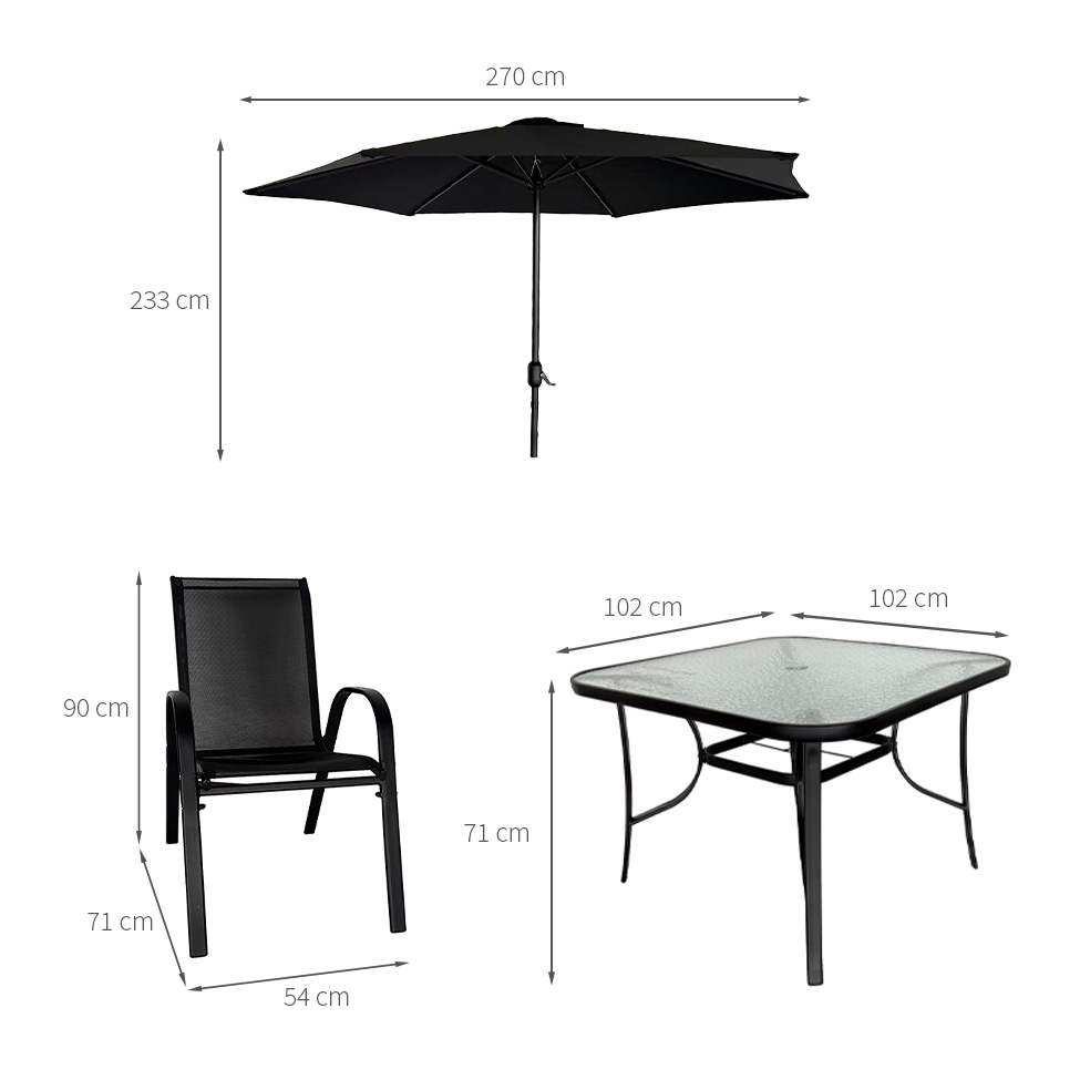 Conjunto de Área Externa Lagoinha Preto