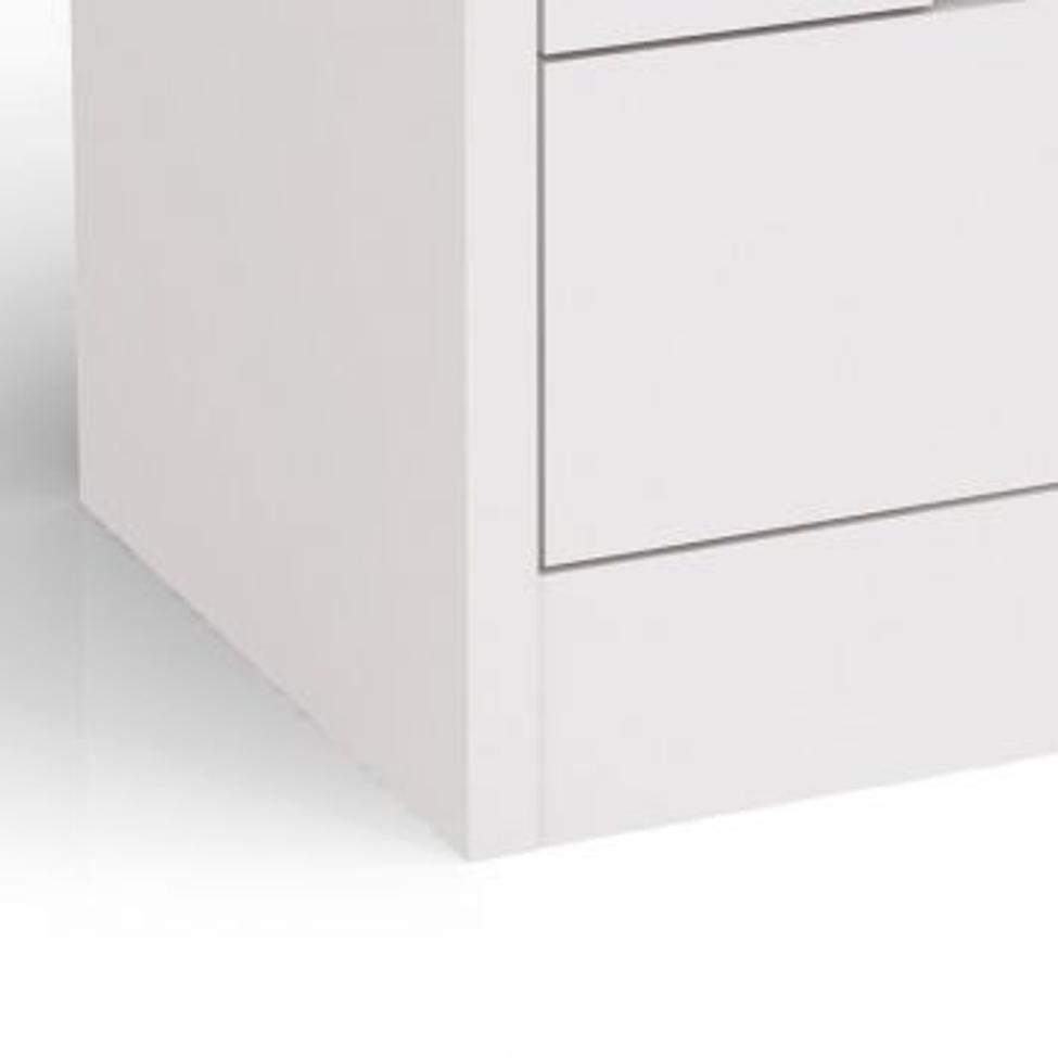 Conjunto de Cômoda Sampaoli 4Gavetas e Mesa de Cabeceira S 2 Gavetas Branca