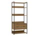 Conjunto de Módulos Estante para Livros Industrial Mital 4 GV Conhaque e Preto 143 cm