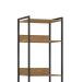 Conjunto de Módulos Estante para Livros Industrial Mital 4 GV Conhaque e Preto 143 cm