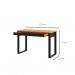 Conjunto de Mesa Anah 1 GV Freijó com Cadeira de Escritório Presidente Giratória com Relax Office Plus Preta