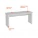 Conjunto de Mesa Badesh com Cadeira de Escritório Secretária Giratória Marilyn Branca
