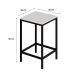 Conjunto de Mesa Bistrô e 2 Bancos Wooden Branco e Preto