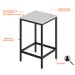 Conjunto de Mesa Bistrô e 2 Bancos Wooden Branco e Preto
