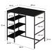 Conjunto de Mesa Bistrô e 2 Bancos Wooden Ônix e Preto
