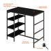 Conjunto de Mesa Bistrô e 2 Bancos Wooden Ônix e Preto