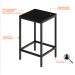 Conjunto de Mesa Bistrô e 2 Bancos Wooden Ônix e Preto