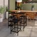 Conjunto de Mesa Bistrô e 2 Bancos Wooden Ônix e Preto