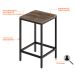 Conjunto de Mesa Bistrô e 2 Bancos Wooden Carvalho Dark e Preto