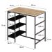 Conjunto de Mesa Bistrô e 2 Bancos Wooden Carvalho e Preto
