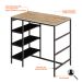 Conjunto de Mesa Bistrô e 2 Bancos Wooden Carvalho e Preto