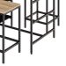 Conjunto de Mesa Bistrô e 2 Bancos Wooden Carvalho e Preto