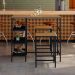 Conjunto de Mesa Bistrô e 2 Bancos Wooden Mel e Preto