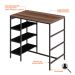 Conjunto de Mesa Bistrô e 2 Bancos Wooden Nogal e Preto