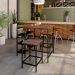 Conjunto de Mesa Bistrô e 2 Bancos Wooden Nogal e Preto