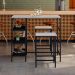 Conjunto de Mesa Bistrô e 2 Bancos Wooden Snow e Preto
