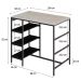Conjunto de Mesa Bistrô e 2 Bancos Wooden Snow e Preto
