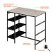Conjunto de Mesa Bistrô e 2 Bancos Wooden Snow e Preto