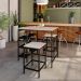 Conjunto de Mesa Bistrô e 2 Bancos Wooden Snow e Preto