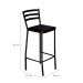 Conjunto de Mesa Bistrô e 2 Banquetas Ipanema Preto