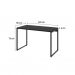 Conjunto de Mesa Kuadra 120 cm com Cadeira de Escritório Secretária Giratória Light Preta