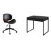 Conjunto de Mesa Kuadra 2 GV com Cadeira de Escritório Diretor Giratória Bergen Preta