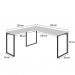 Conjunto de Mesa Kuadra Branca II 150 cm com Cadeira de Escritório Presidente Giratória com Relax Office Plus Preta
