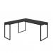 Conjunto de Mesa Kuadra II 150 cm com Cadeira de Escritório Presidente Giratória com Relax Finland Preta