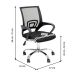 Conjunto de Mesa Kuadra Nogal 120 cm com Cadeira de Escritório Secretária Giratória Javix Preta
