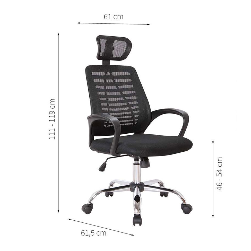 Conjunto de Mesa Liz Nogal e Grafite com Cadeira de Escritório Diretor Giratória Light Preta