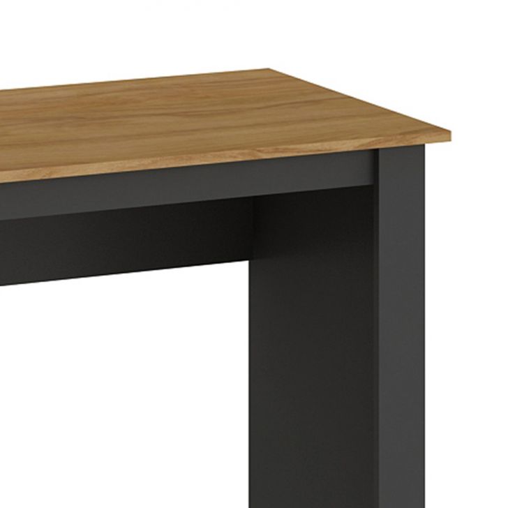Conjunto de Mesa Liz Nogal e Grafite com Cadeira de Escritório Diretor Giratória Oslo Preta
