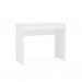 Conjunto de Mesa Mendes 2 GV Branca com Cadeira de Escritório Presidente Giratória com Relax Finland Preta