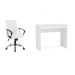 Conjunto de Mesa Mendes 2 GV com Cadeira de Escritório Diretor Giratória Oslo Branca
