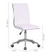 Conjunto de Mesa Mendes 2 GV com Cadeira de Escritório Secretária Giratória Marilyn Branca