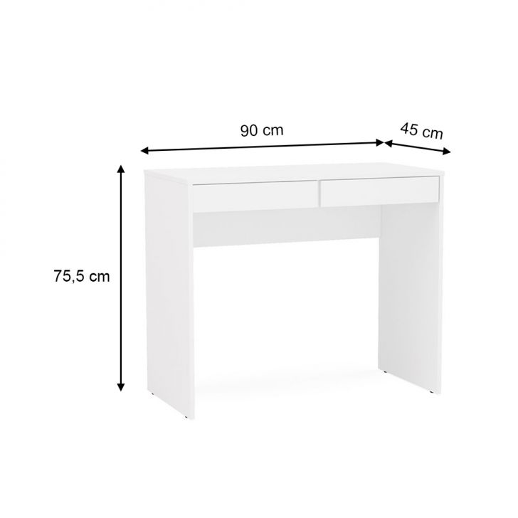 Conjunto de Mesa Mendes Branca 2 GV com Cadeira de Escritório Presidente Giratória com Relax Clark Preta e Dourada