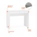 Conjunto de Mesa Mendes Branca 2 GV com Cadeira de Escritório Presidente Giratória com Relax Clark Preta e Dourada