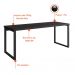 Conjunto de Mesa Miguel 150 cm com Cadeira de Escritório Presidente Giratória com Relax Clark Preta e Dourada