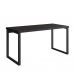Conjunto de Mesa Miguel 150 cm com Cadeira de Escritório Presidente Giratória com Relax Finland Preta
