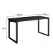 Conjunto de Mesa Miguel 150 cm com Cadeira de Escritório Presidente Giratória com Relax Office Plus Preta
