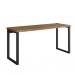 Conjunto de Mesa Miguel Marrom com Cadeira de Escritório Presidente Giratória com Relax Finland Preta