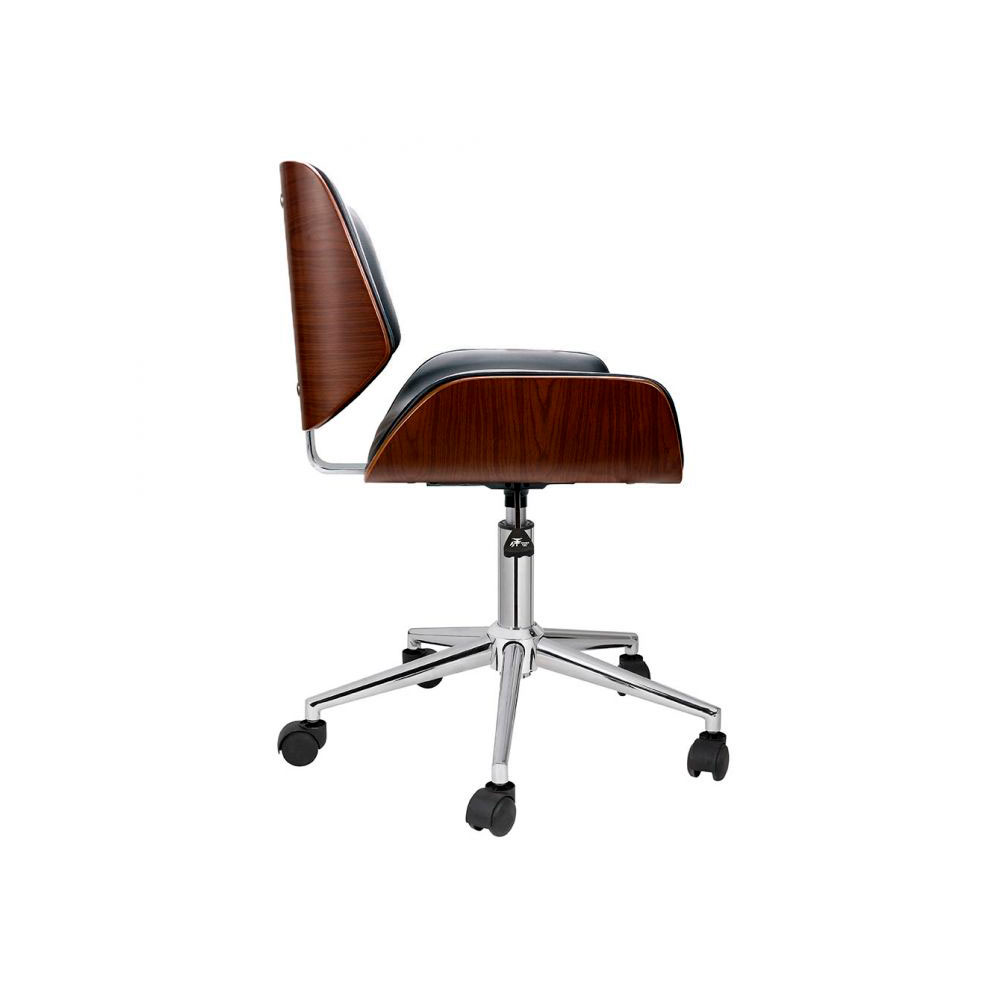 Conjunto de Mesa Morada 1 PT 1 GV Branca com Cadeira de Escritório Diretor Giratória Lauren Preta