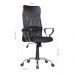 Conjunto de Mesa Morada 1 PT 1 GV Branca com Cadeira de Escritório Diretor Giratória Vancouver II com Braços Preta