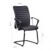 Conjunto de Mesa Morada 1 PT 1 GV Branca com Cadeira de Escritório Interlocutor Fixa Oslo Preta
